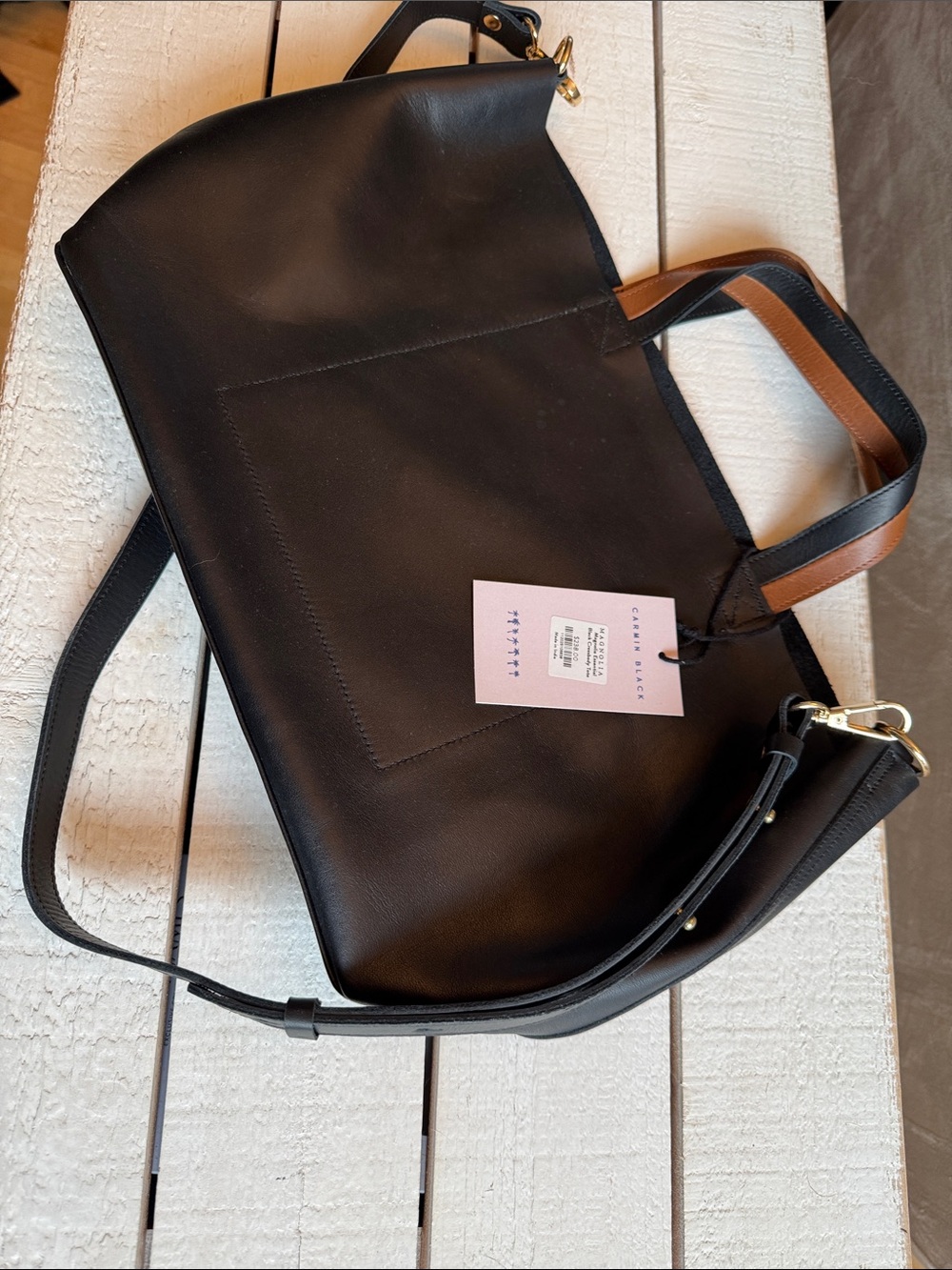 Magnolia Carmin Black Essential Black Crossbody Tota - Picture 4 of 6